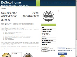 Web site www.desotohomeinspection.com, De Soto Home Inspection Svc