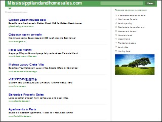 Web site www.mississippilandandhomesales.com, Mississippi Land & Home Sales